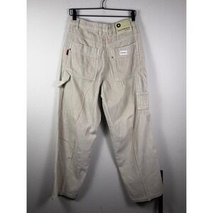 Southpole Vintage 90s Carpenter Corduroy Pants Mens 32 Cream Wide Leg Streetwear